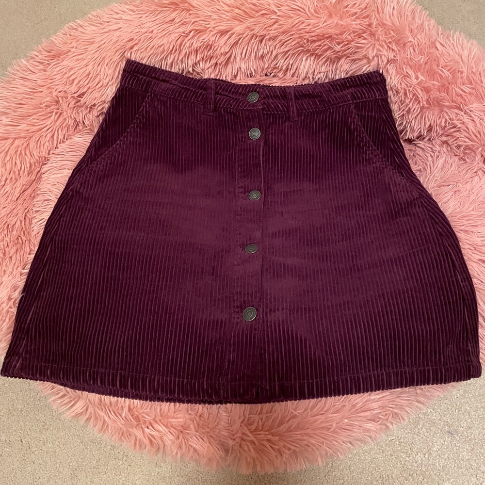 Vero Moda Maroon corduroy skirt